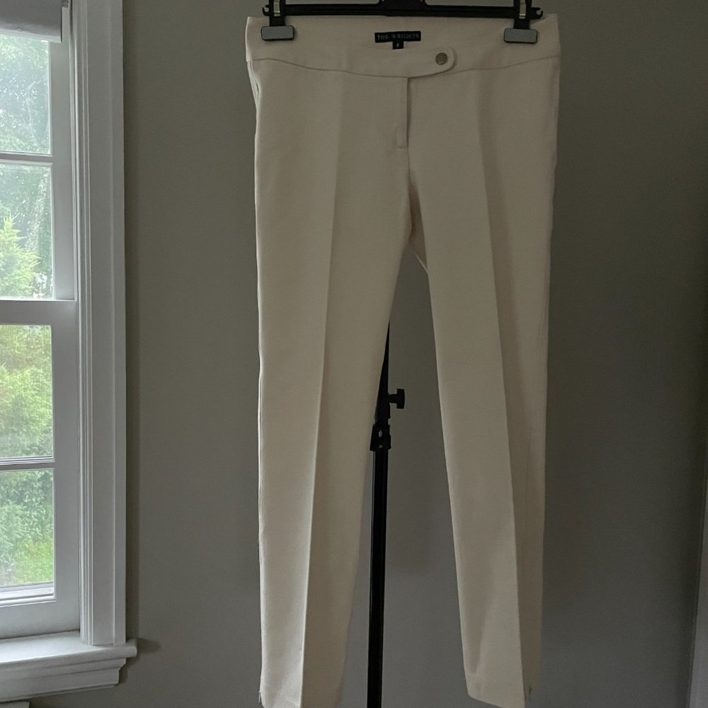 The Wrights Women Ivory Capri Pants